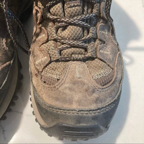 MERRELL  Sz 6.5 Leather Hiking Lace Up Grip Sole Boots - Picture 5 of 16